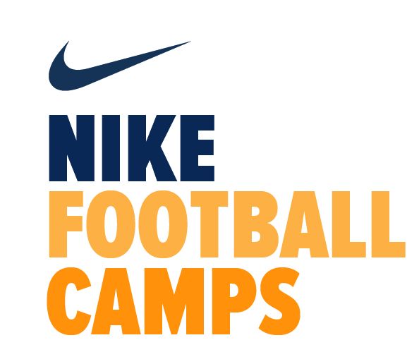 Nike Football Camps logo stacked on white