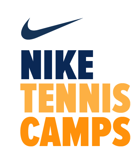 Nike Tennis logo stacked on white